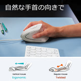 PERIMICE-513W エルゴノミクスマウス 有線 垂直型 エルゴノミクスデザイン ホワイト