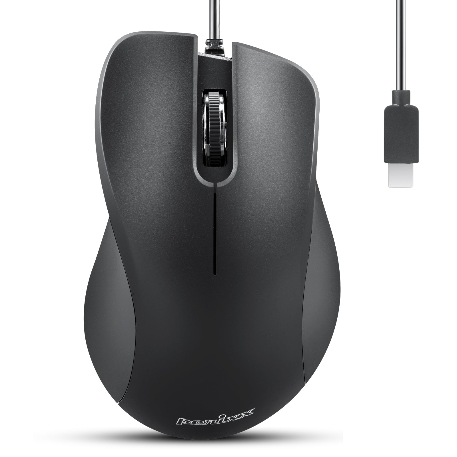 PERIMICE-221C タイプC 有線 マウス ケーブル 1.5m 1200DPI ブラック