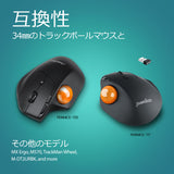 PERIPRO-303 OG 34 mm 交換用トラックボール 光沢仕上げ オレンジ