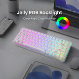 Perixx PERIBOARD-836 バックライトワイヤレスキーボード(US英語配列) 透明キー、USB-C充電、Windows・Mac・Android対応
