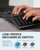 PERIBOARD-735 ワイヤレス人間工学設計メカニカルキーボード