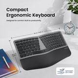 PERIBOARD-818US ワイヤレス コンパクト エルゴノミクスキーボード バックライト付き