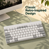 PERIDUO-212M 有線 レトロ調 ミニ キーボード・マウスセット ベージュ