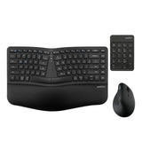 PERIDUO-606IIA 3-in-1 ワイヤレス エルゴノミック キーボード・マウス・テンキーセット