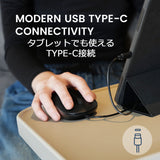 PERIMICE-222CB タイプCマウス 静音クリック ブラック 1.8mケーブル