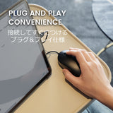 PERIMICE-222CB タイプCマウス 静音クリック ブラック 1.8mケーブル