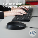 PERIMICE-222CB タイプCマウス 静音クリック ブラック 1.8mケーブル