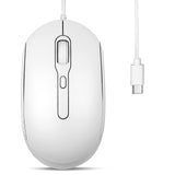 PERIMICE-222CW タイプC マウス サイレントクリック 1.8mケーブル ホワイト