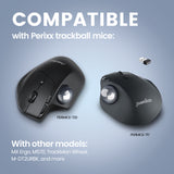 PERIPRO-303GRY 34 mm 交換用トラックボール 光沢仕上げ グレー