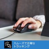 PERIMICE-221C タイプC 有線 マウス ケーブル 1.5m  1200DPI ブラック