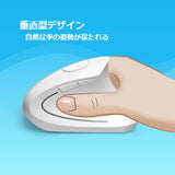 PERIMICE-713NW ワイヤレス エルゴノミクスマウス ホワイト Mサイズ