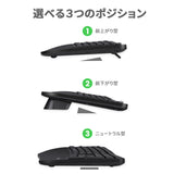 PERIDUO-606US エルゴノミクスキーボード ワイヤレス マウスセット