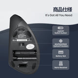 PERIMICE-713L 左利き ワイヤレス エルゴノミクスマウス Mサイズ