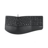 PERIBOARD-330B エルゴノミクスキーボード バックライト USBハブ2個付き