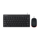 PERIDUO-212B 有線 ミニ USB キーボード マウスセット ブラック