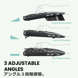 PERIBOARD-330B エルゴノミクスキーボード バックライト USBハブ2個付き