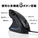 PERIMICE-513L 左手用垂直型ワイヤレスエルゴノミクスマウス