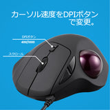 PERIMICE-517 エルゴノミクストラックボールマウス フラット型