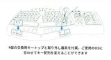 PERIBOARD-612W エルゴノミクス キーボード 2.4GH/Bluetooth両用