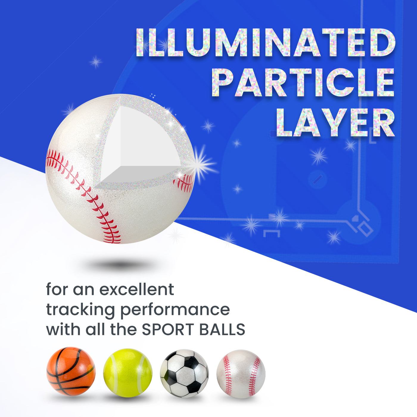 PERIPRO-303BS 野球ボール 34mmトラックボール 交換用 光沢仕上げ