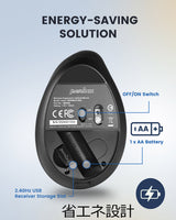 PERIMICE-608 ワイヤレス エルゴノミクス マウス　Mサイズ