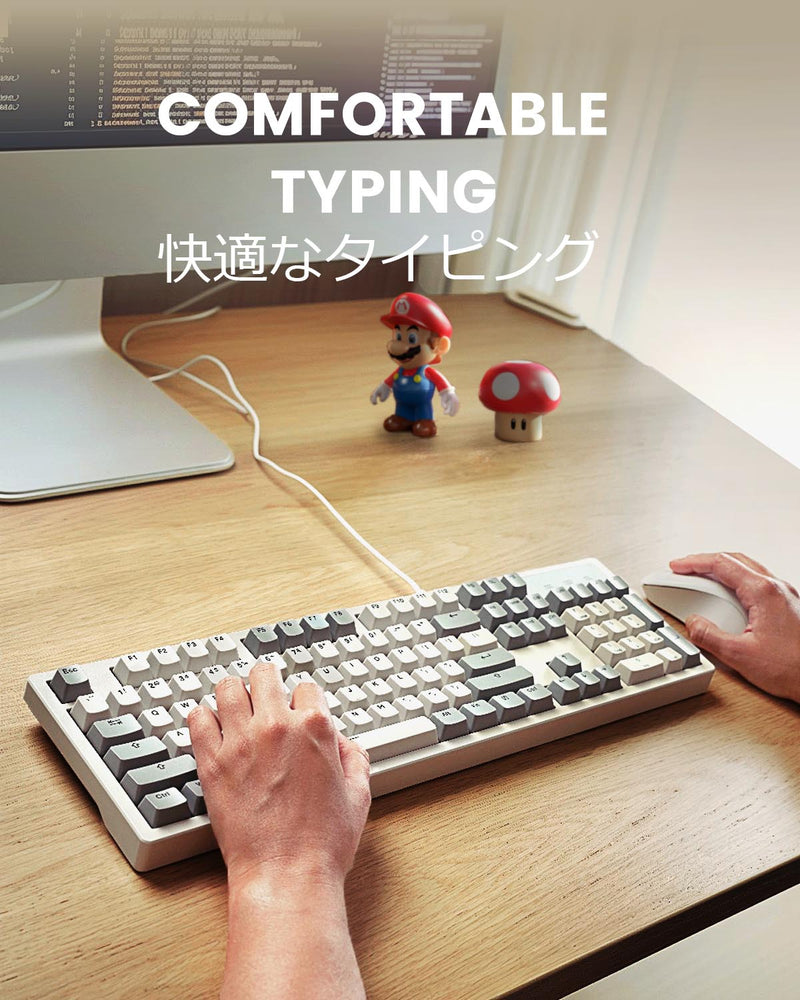 PERIBOARD-108 メカニカル キーボード フルサイズ Gateronスイッチ レトロ仕様