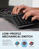 PERIBOARD-735 ワイヤレス人間工学設計メカニカルキーボード