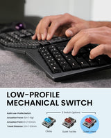 PERIBOARD-735 ワイヤレス人間工学設計メカニカルキーボード