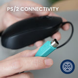 PERIMICE-222PB PS/2接続 有線 マウス 静音クリック ブラック