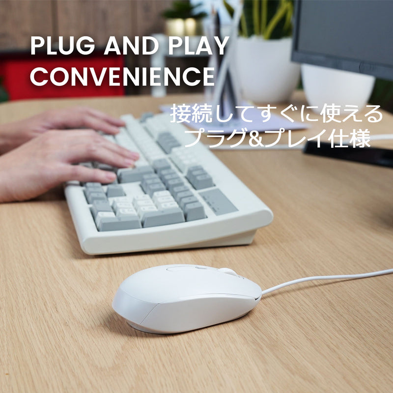 PERIMICE-222UW USB 有線 マウス 静音クリック ホワイト