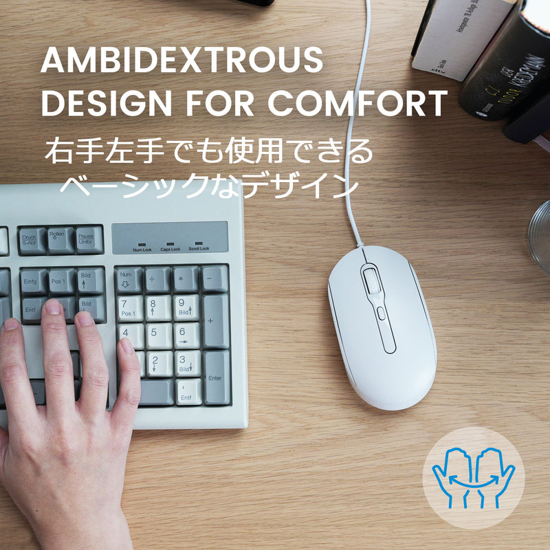 PERIMICE-222UW USB 有線 マウス 静音クリック ホワイト