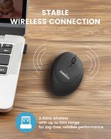 PERIMICE-719RX ワイヤレス 2.4G 充電式エルゴノミックマウス