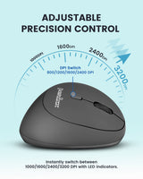 PERIMICE-719RX ワイヤレス 2.4G 充電式エルゴノミックマウス