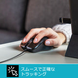 PERIMICE-221U エルゴノミクス 有線 USB マウス 光学ブラック