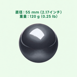 PERIPRO-304 55 mmトラックボール 光沢仕上げ グレー 55mmトラックボールマウスと互換性あり