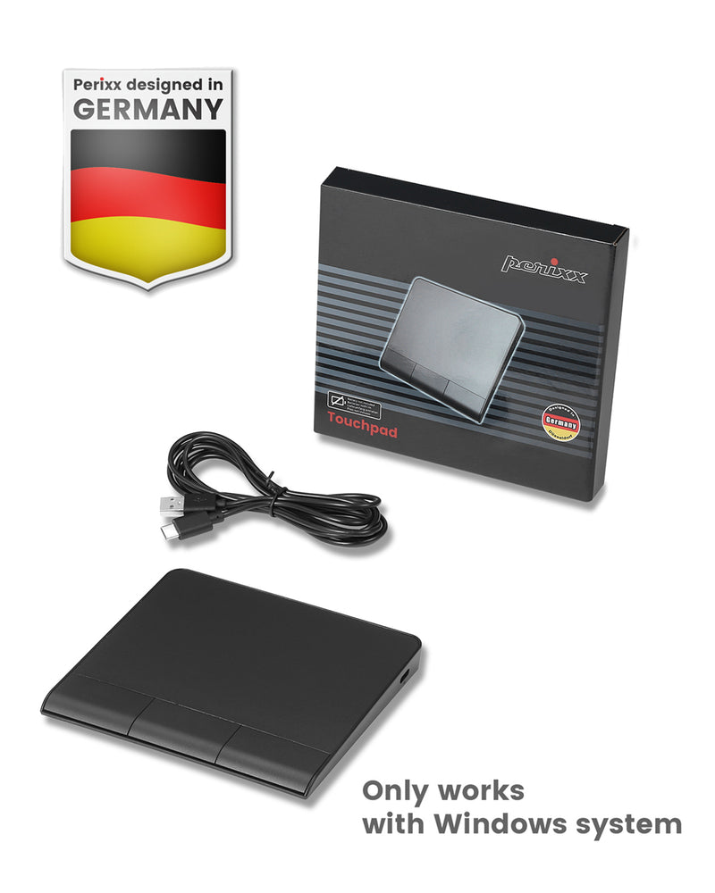 Perixx PERIPAD-706B ワイヤレス外付けタッチパッド Bluetooth/2.4Gでマルチデバイスを3台まで接続可能  USB-C 充電式  大型サイズ ブラック Windows対応 (ワイヤレス)