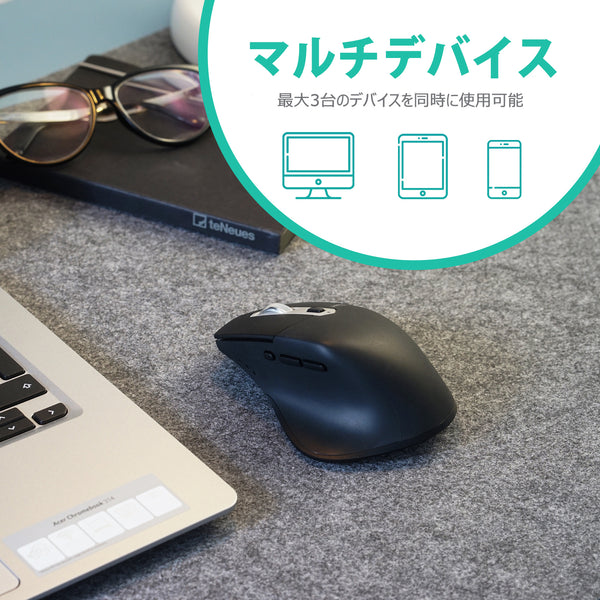 【終売】PERIMICE-803A ワイヤレスマウス マルチデバイス Bluetooth/USBレシーバー両用