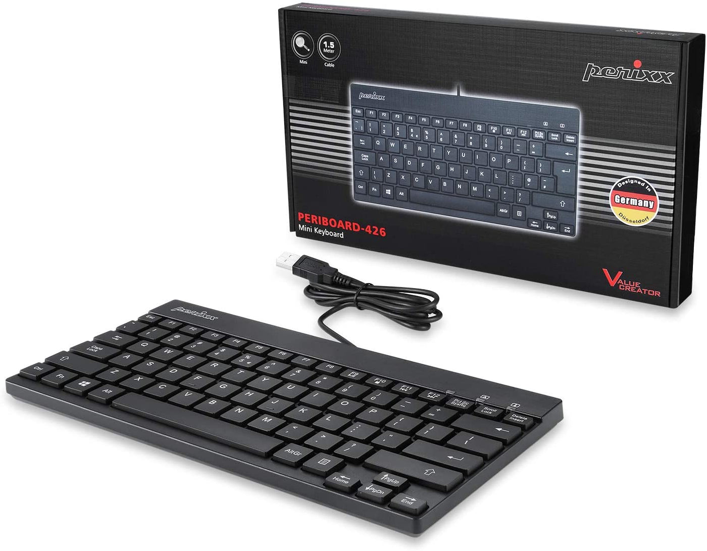 PERIBOARD-426 有線ミニキーボード ロープロファイル メンブレン式