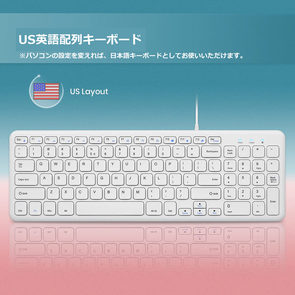 PERIBOARD-213W 有線コンパクトキーボード – Perixx Japan