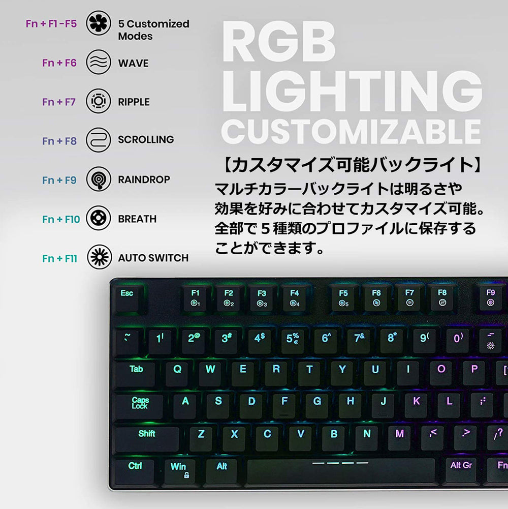 終売】PERIBOARD-328 ゲーミングキーボード メカニカル 茶軸