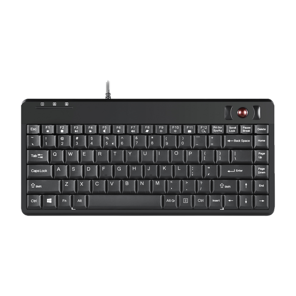 PERIBOARD-505HP トラックボール・USBハブ２個付きキーボード 業務用に最適
