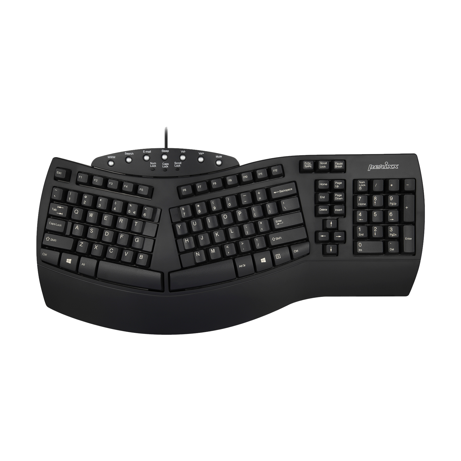 PERIBOARD-512B-有線エルゴノミクスキーボード – Perixx Japan