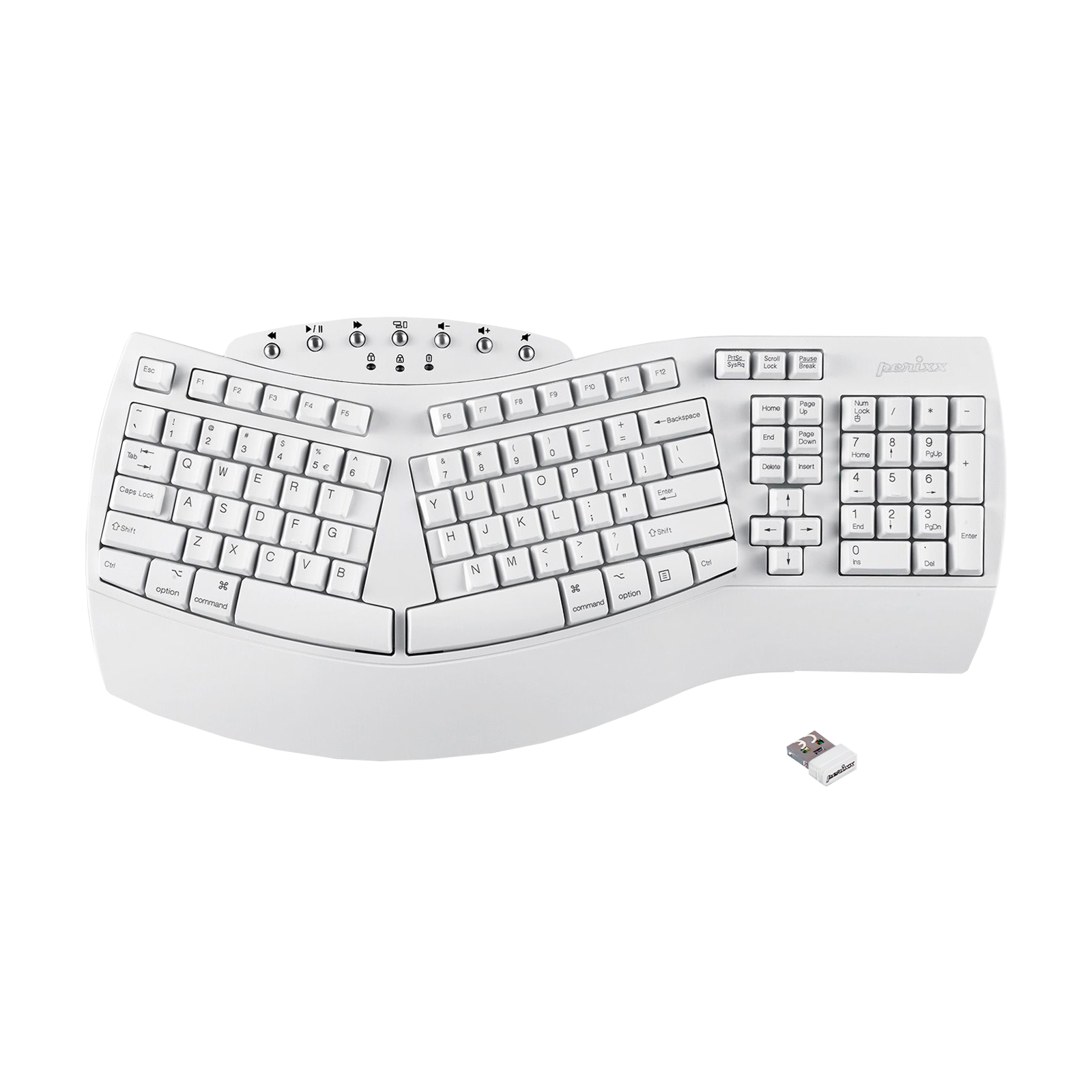 PERIBOARD-612W エルゴノミクス キーボード 2.4GH/Bluetooth両用