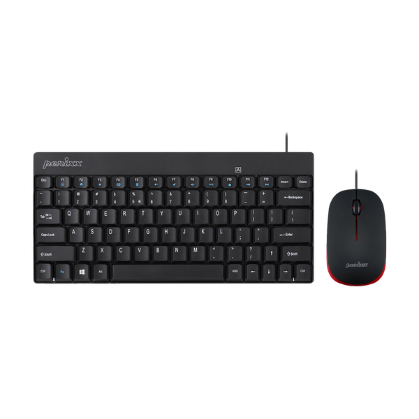 PERIDUO-212B 有線 ミニ USB キーボード マウスセット ブラック PERIDUO-212B 有線 ミニ USB キーボード マウスセット ブラック