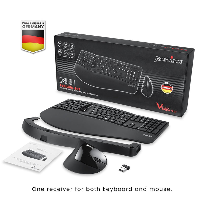 Periduo-605 ワイヤレスエルゴノミクス キーボード＆マウスセット